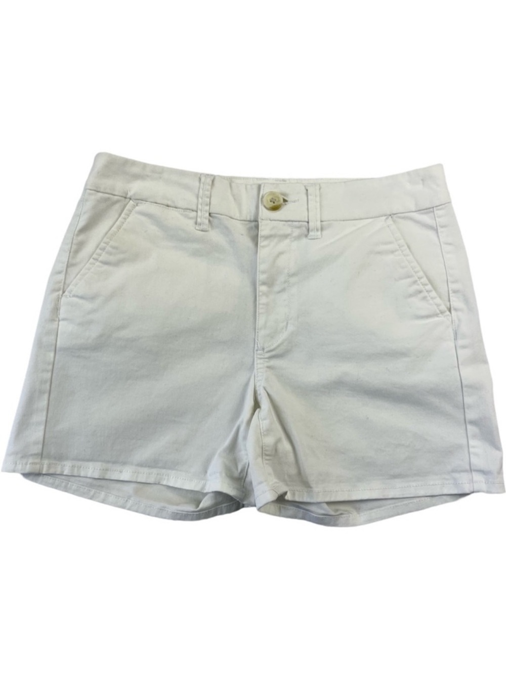 ✅ American Eagle Woman’s Hi Rise Shortie Stretch White Shorts size 4